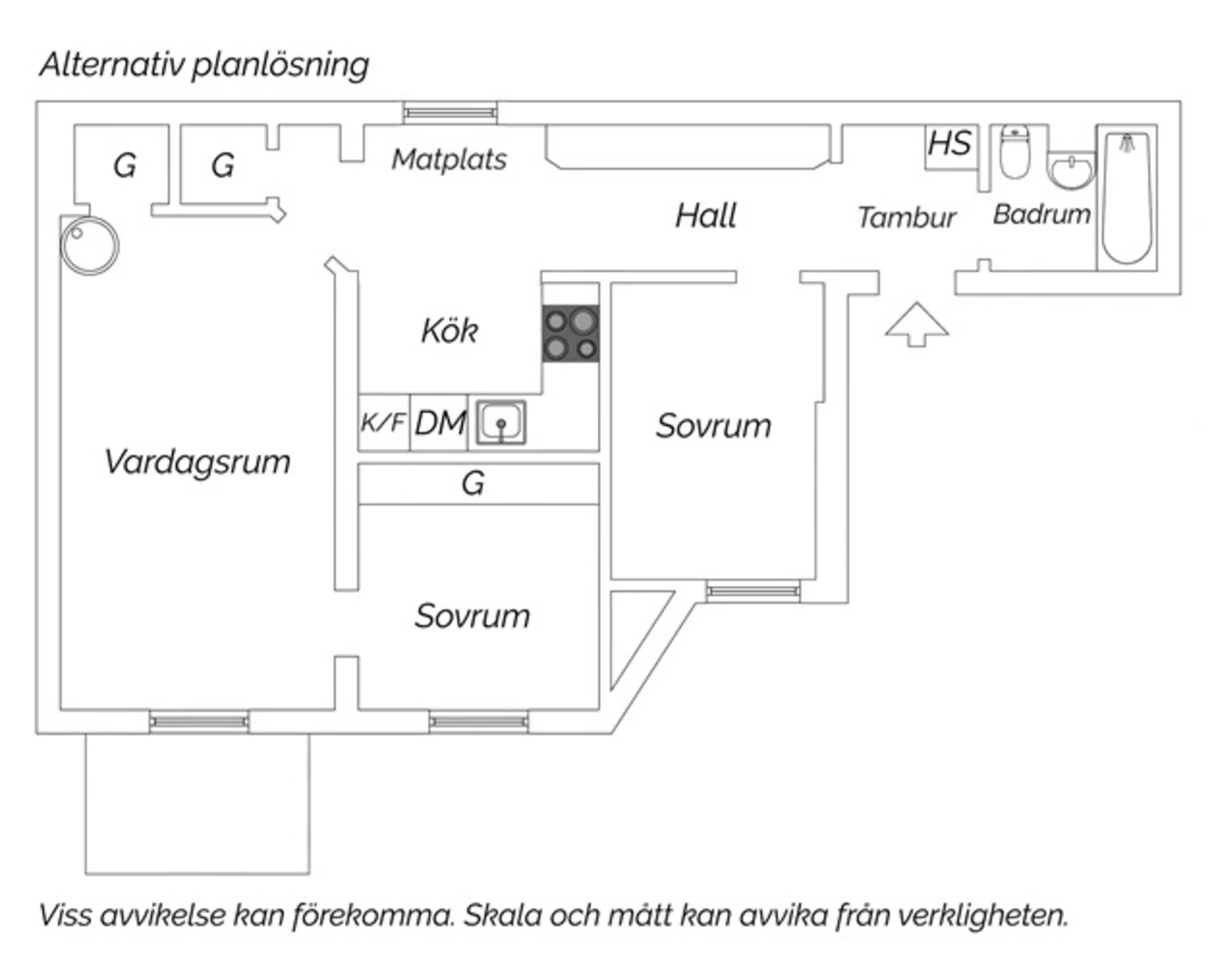 Alternativ planlösning