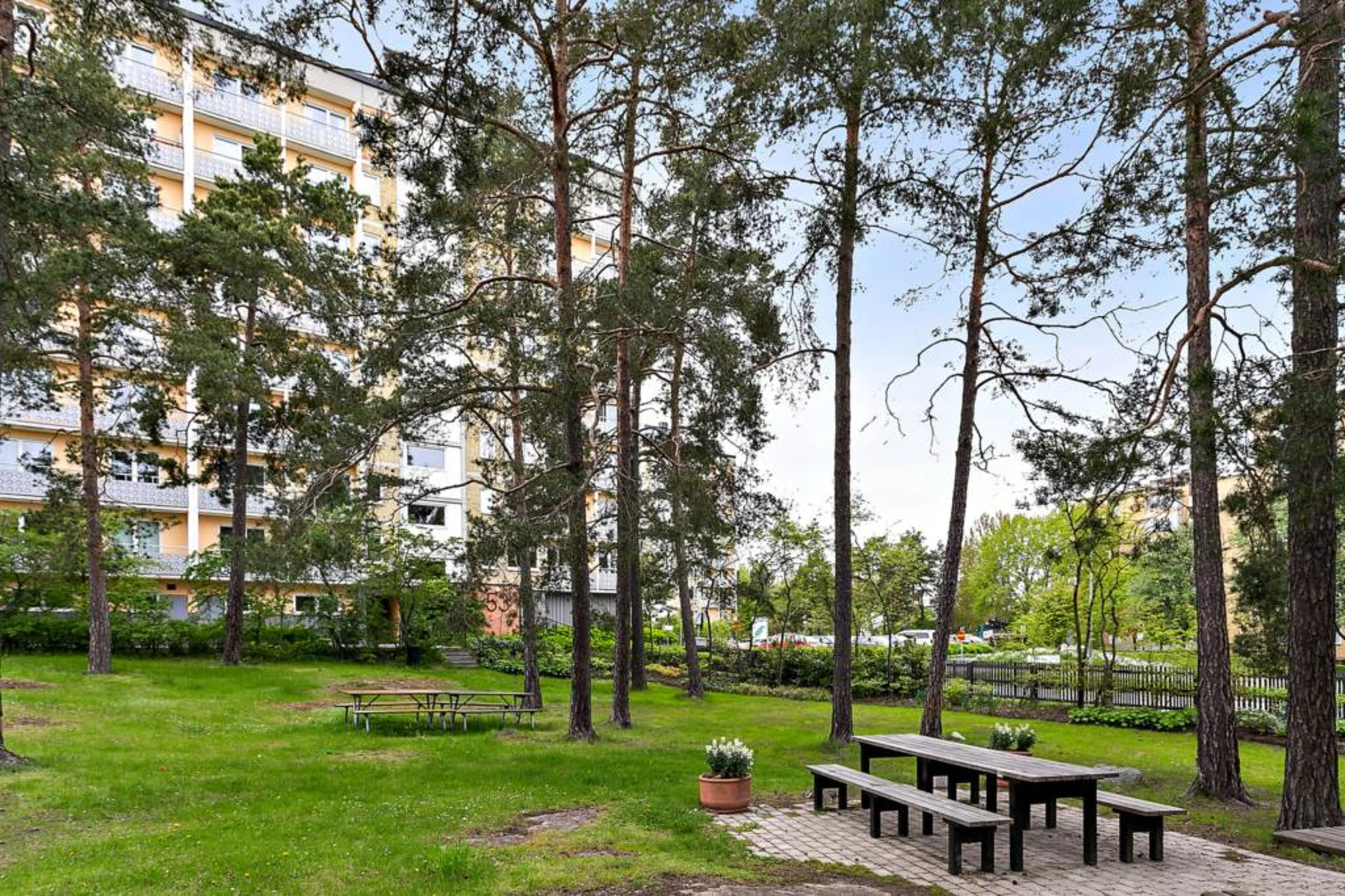 Gemensam uteplats i föreningen