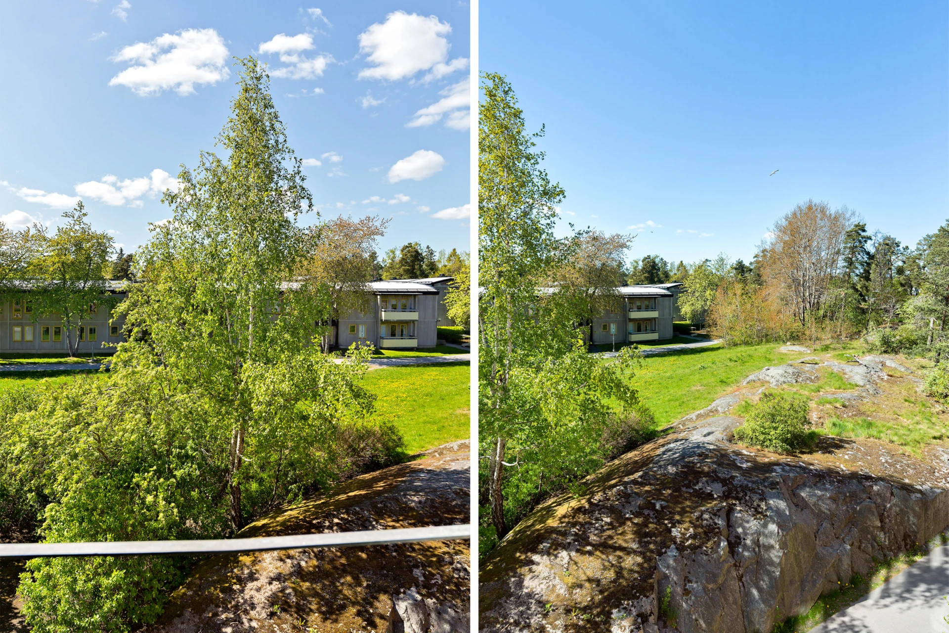 Utsikt mot grönskan