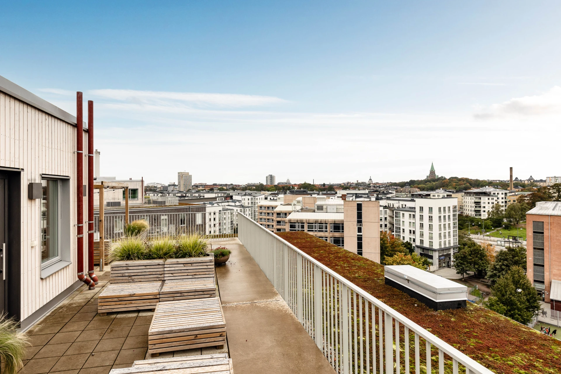 En av föreningens fyra terrasser