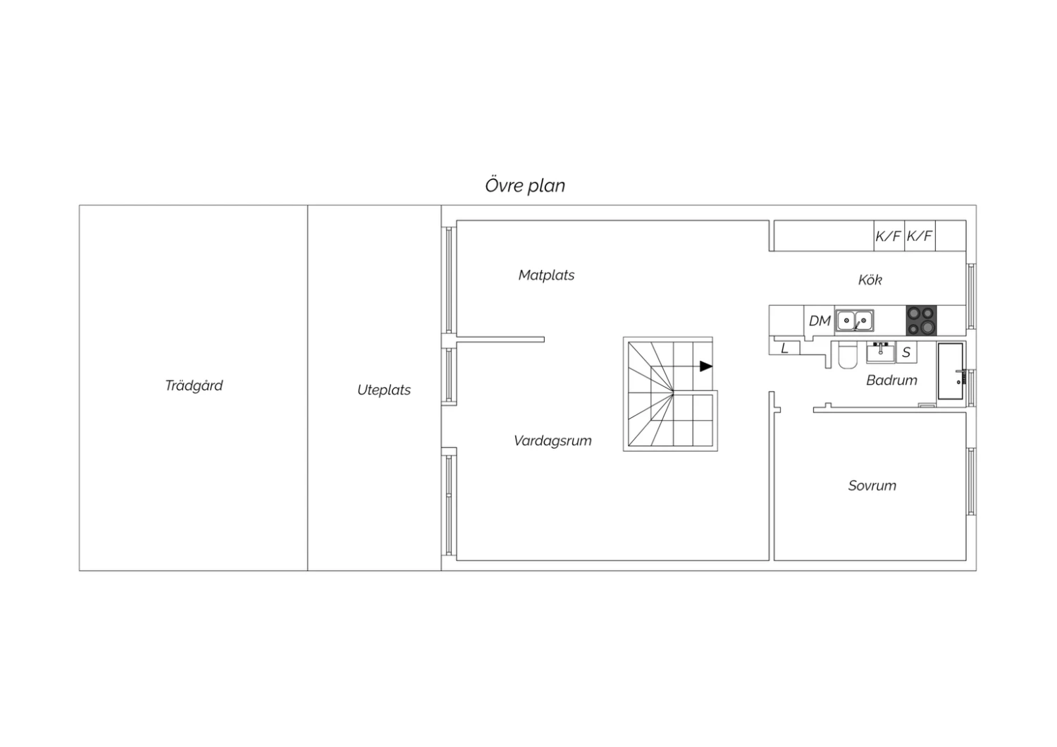 Planritning övre plan