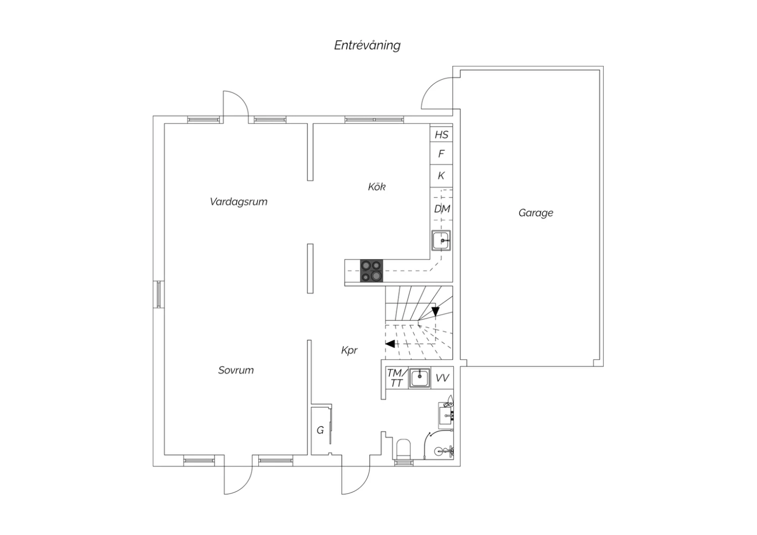 Planritning Entréplan