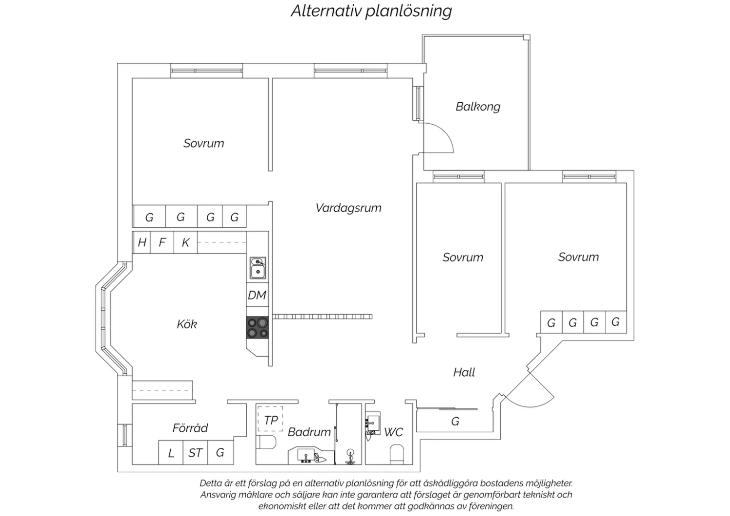 Alternativ planritning