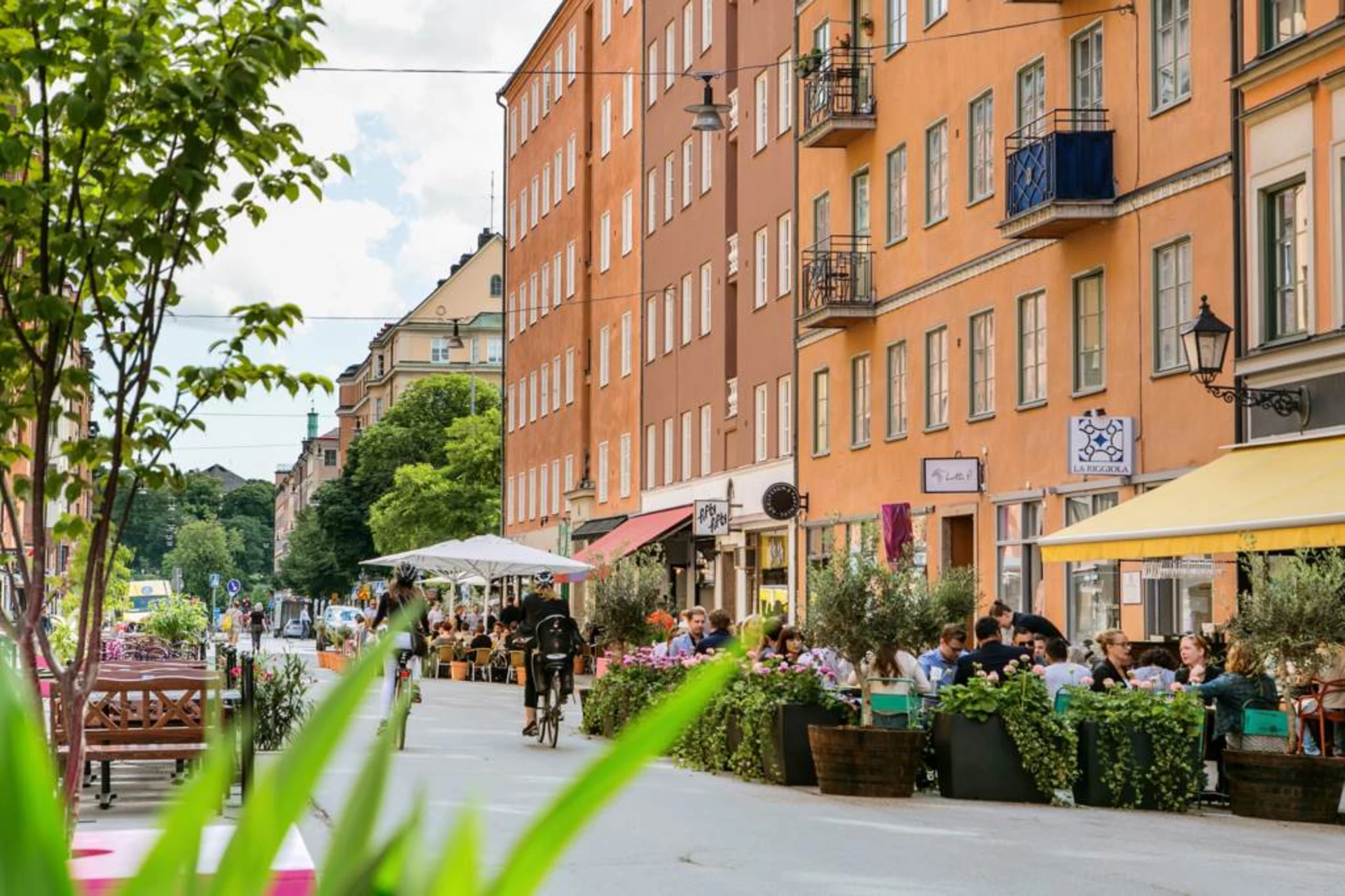 Lågupplöst Rörstrandsgatans populära restauranger & caféer