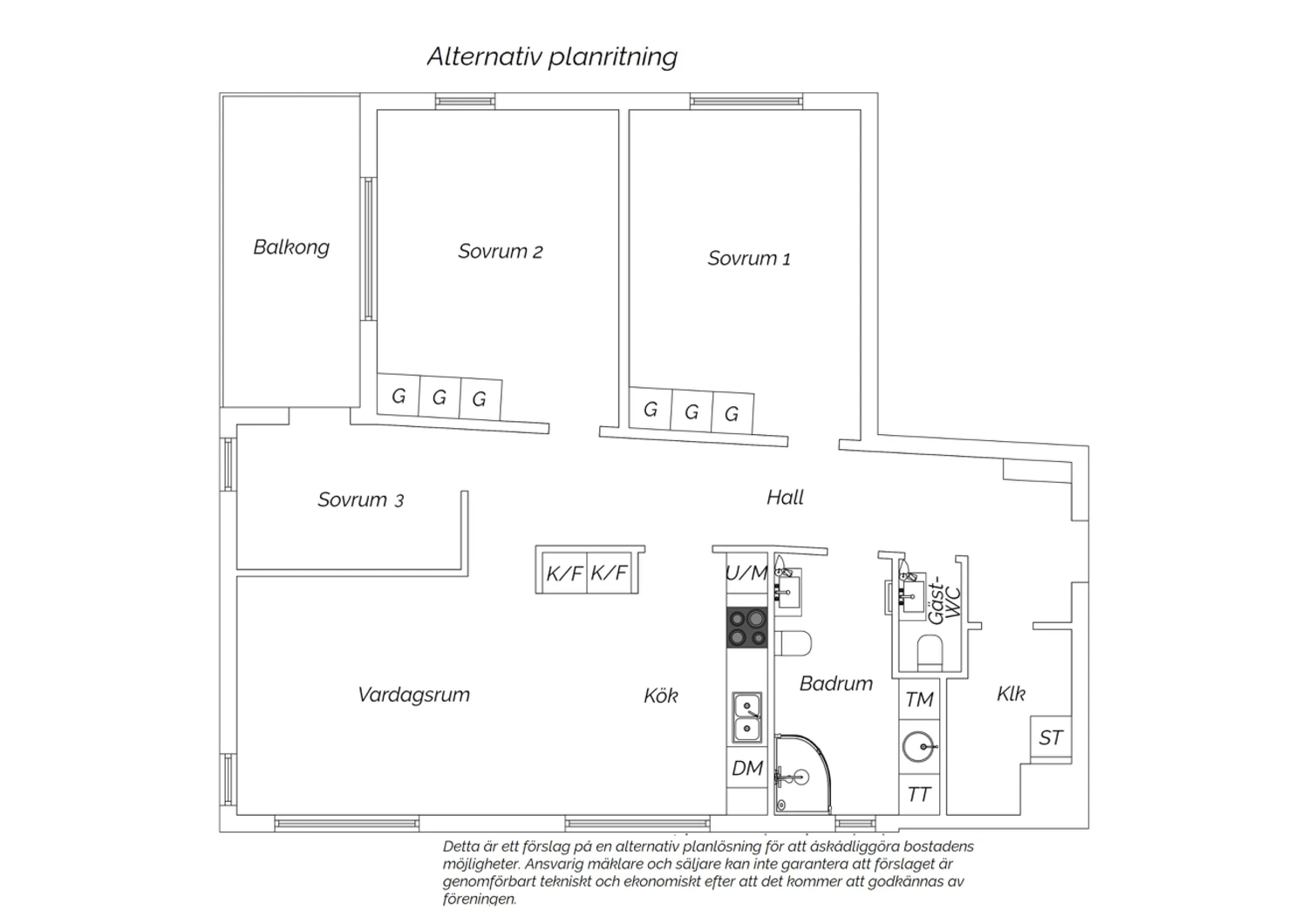 Alternativ planritning