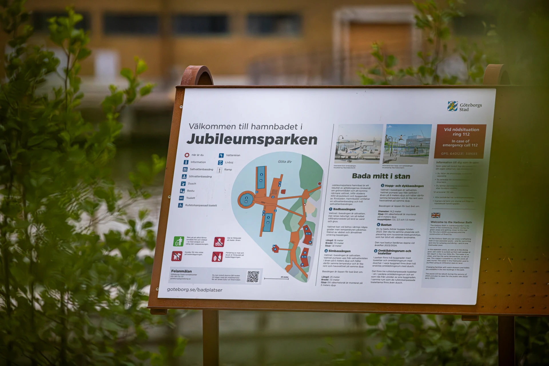 Jubileumsparken vid Frihamnen erbjuder både bl.a. lekytor och bad