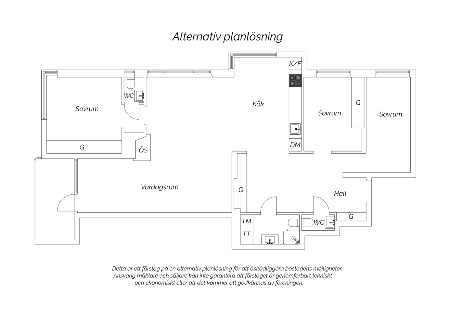 Alternativ planritning