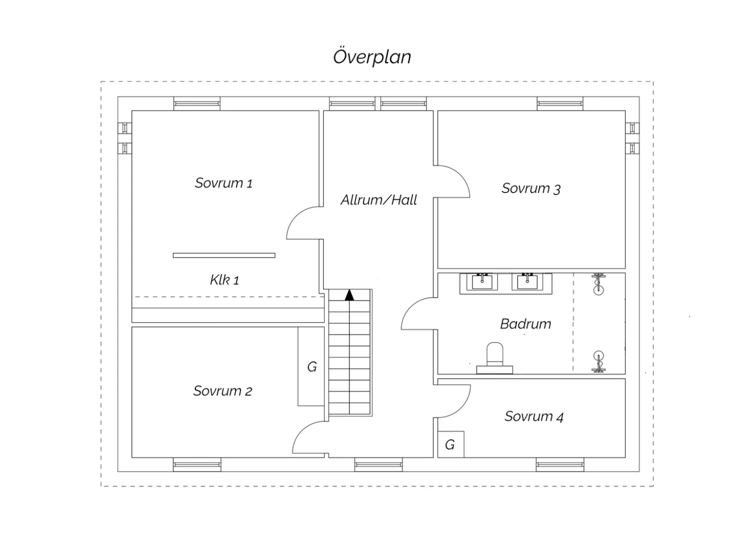 Planskiss övre plan