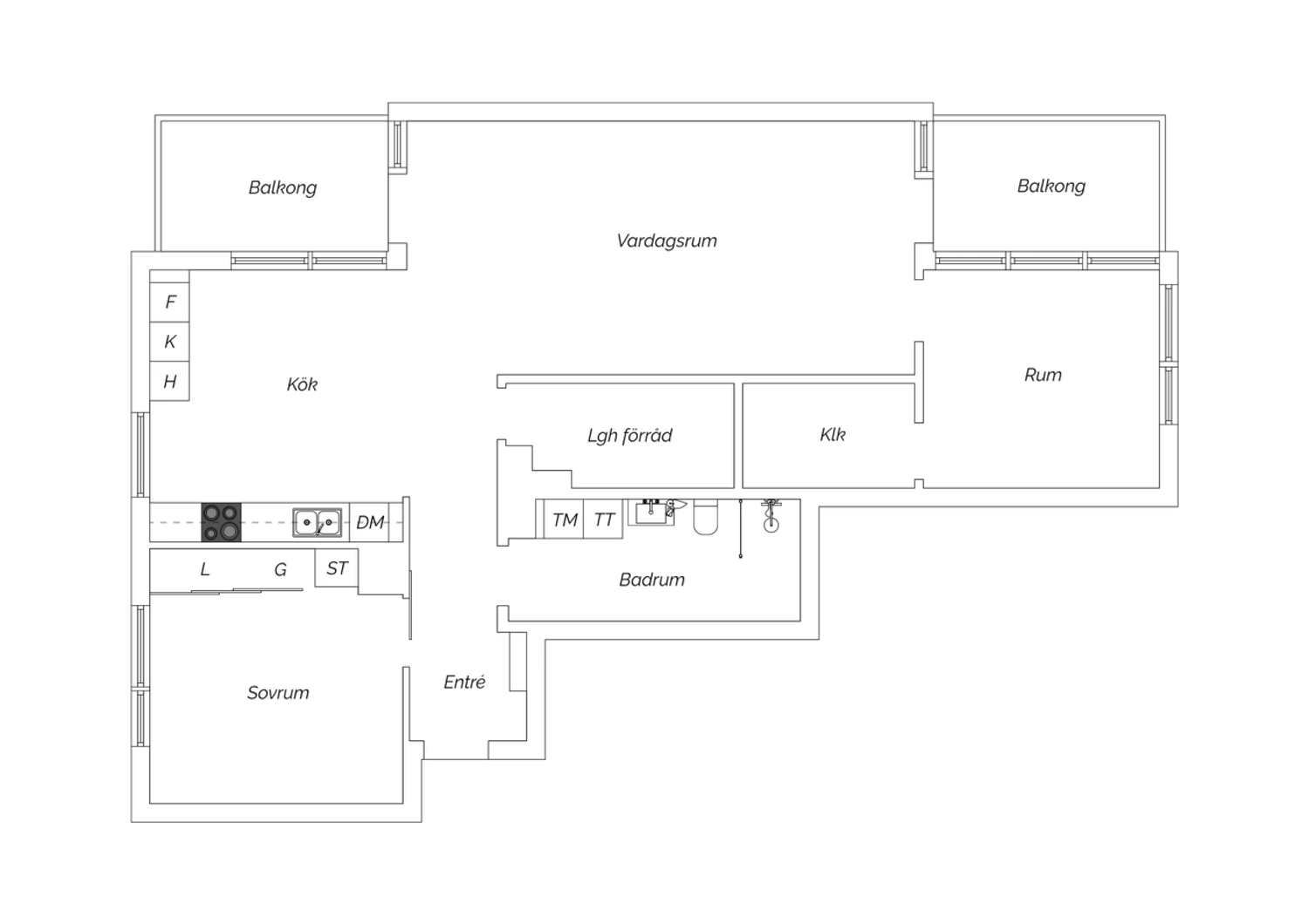 Original planlösningen