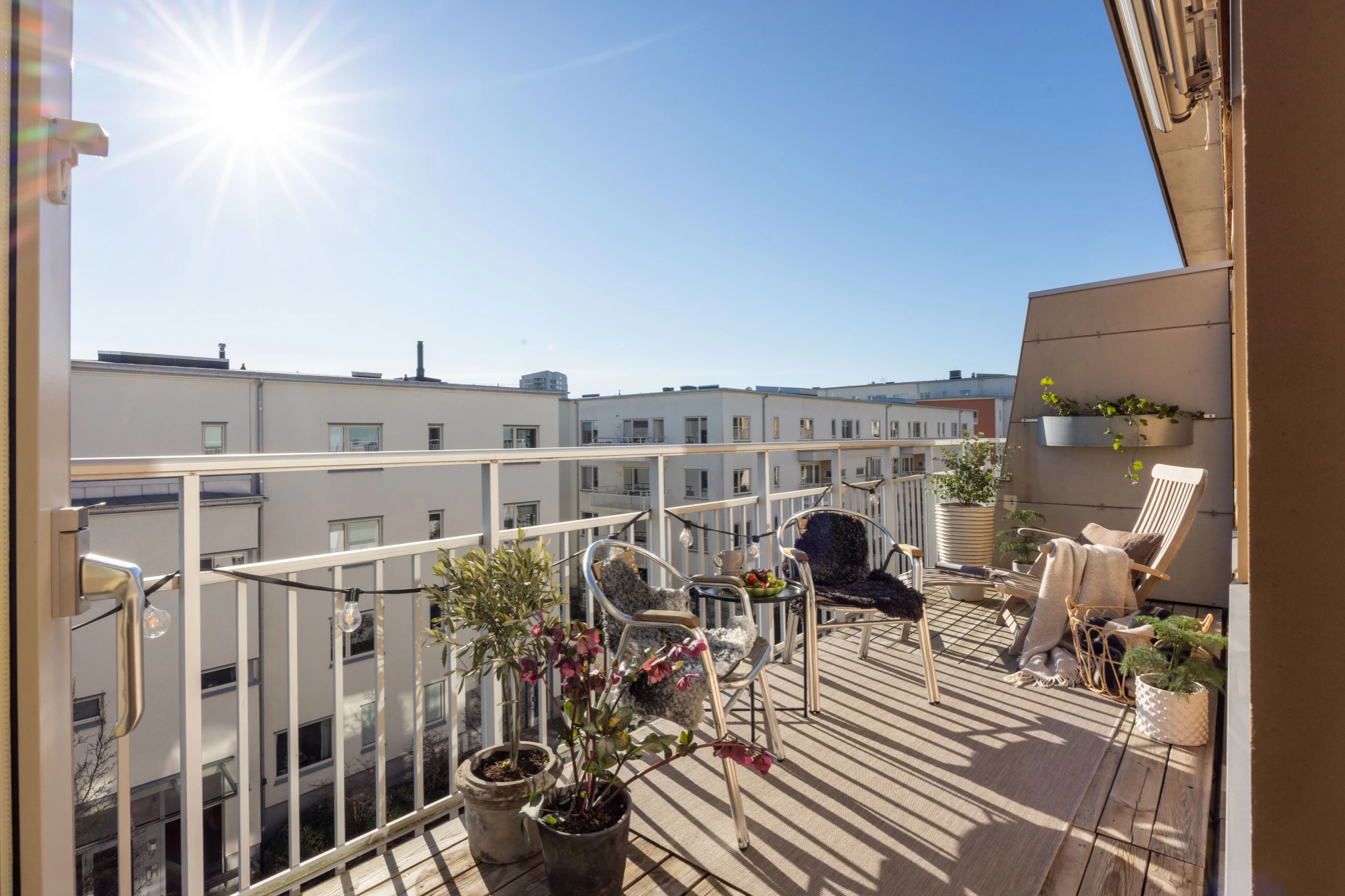 Takterrass i soligt söderläge