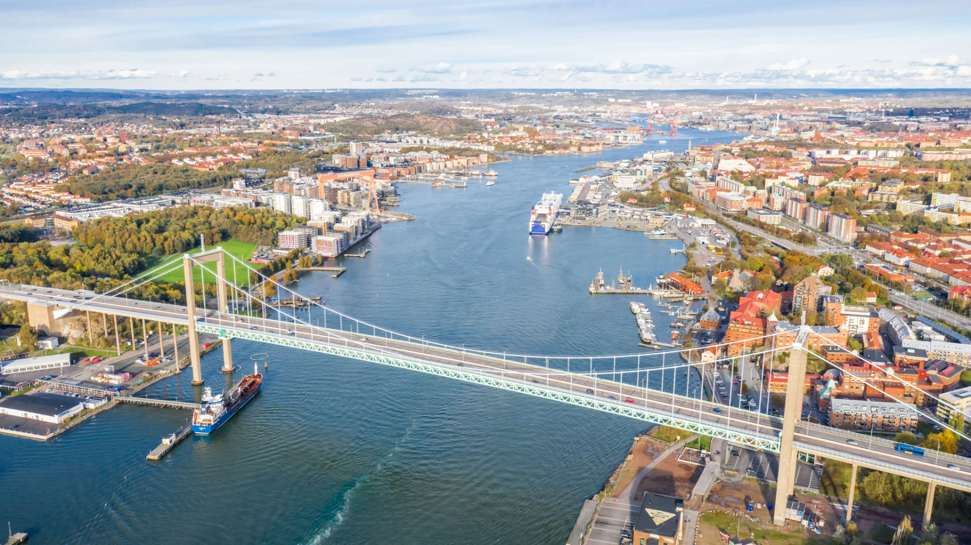 Vy över hamninloppet