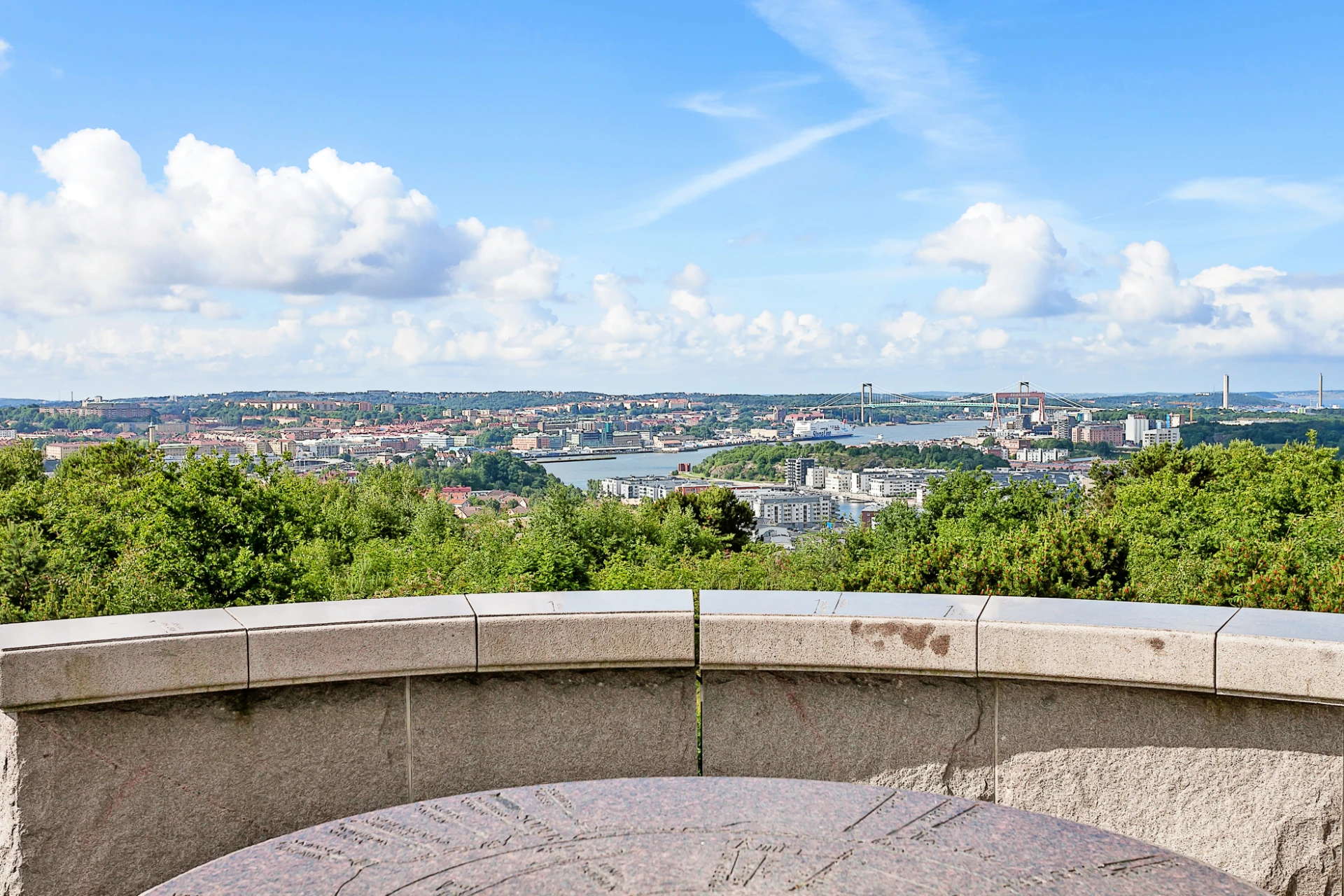 Vidsträckt utsikt från toppen av Ramberget