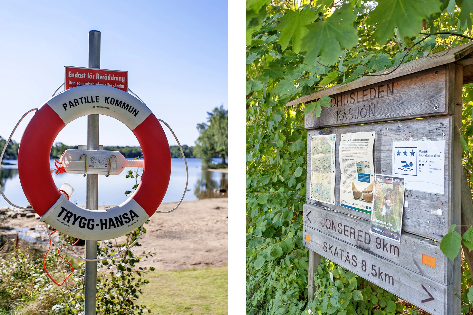 Många fina badplatser och vandringsleder i Partille