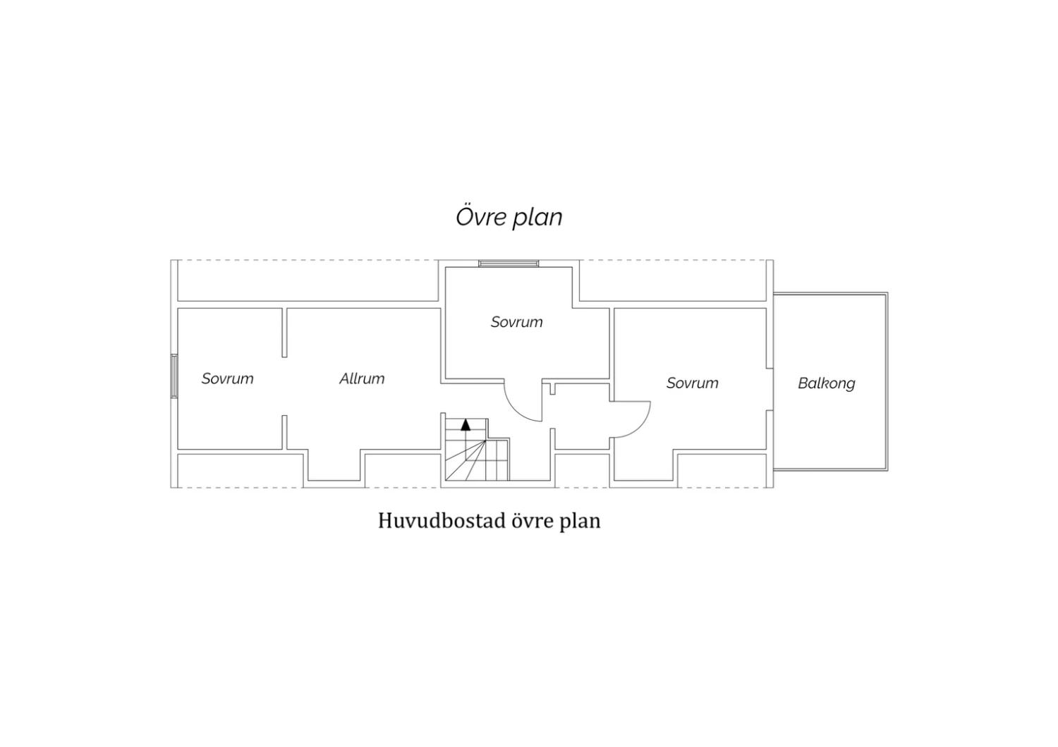 Övre plan huvudbostad